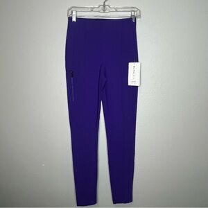 Athleta Glacier Snow Skinny Pants Women 2 Purple Zip Pockets Outdoor Slim Taper